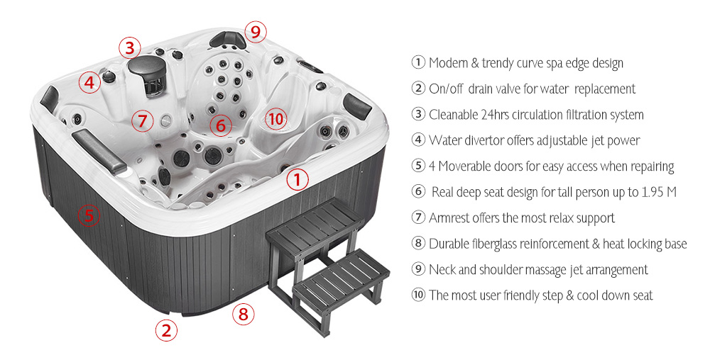 Find the premium hot tub in CHINA,Get our fantastic Spas at unbeatable prices,email us to get more info now!